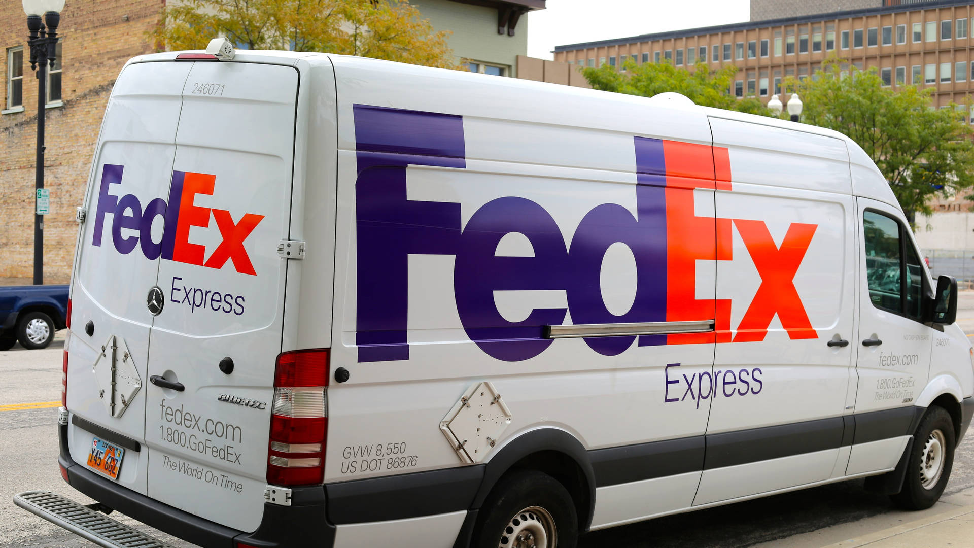 Fedex Express Delivery Van Background