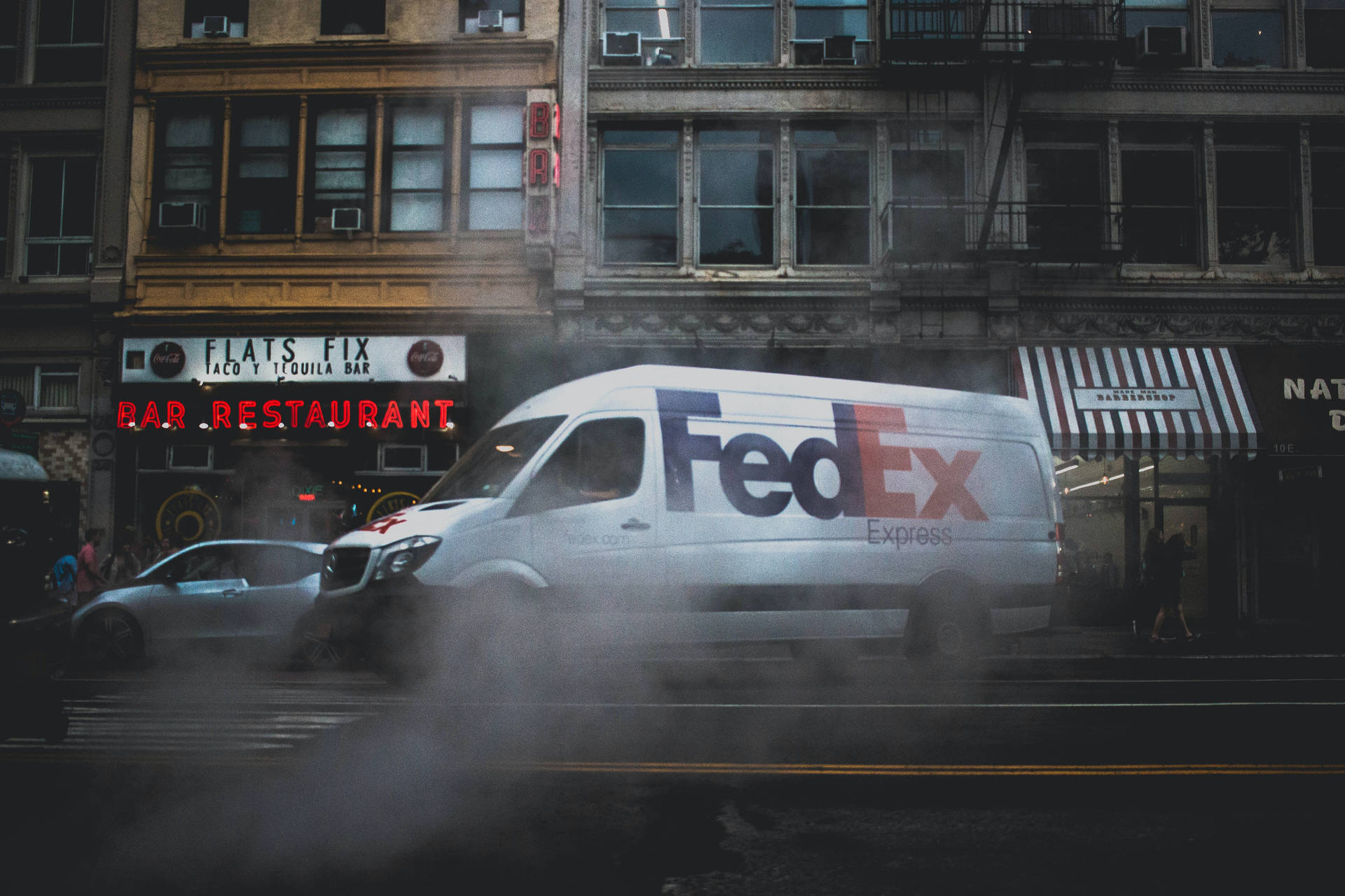 Fedex Express Delivery Van Background