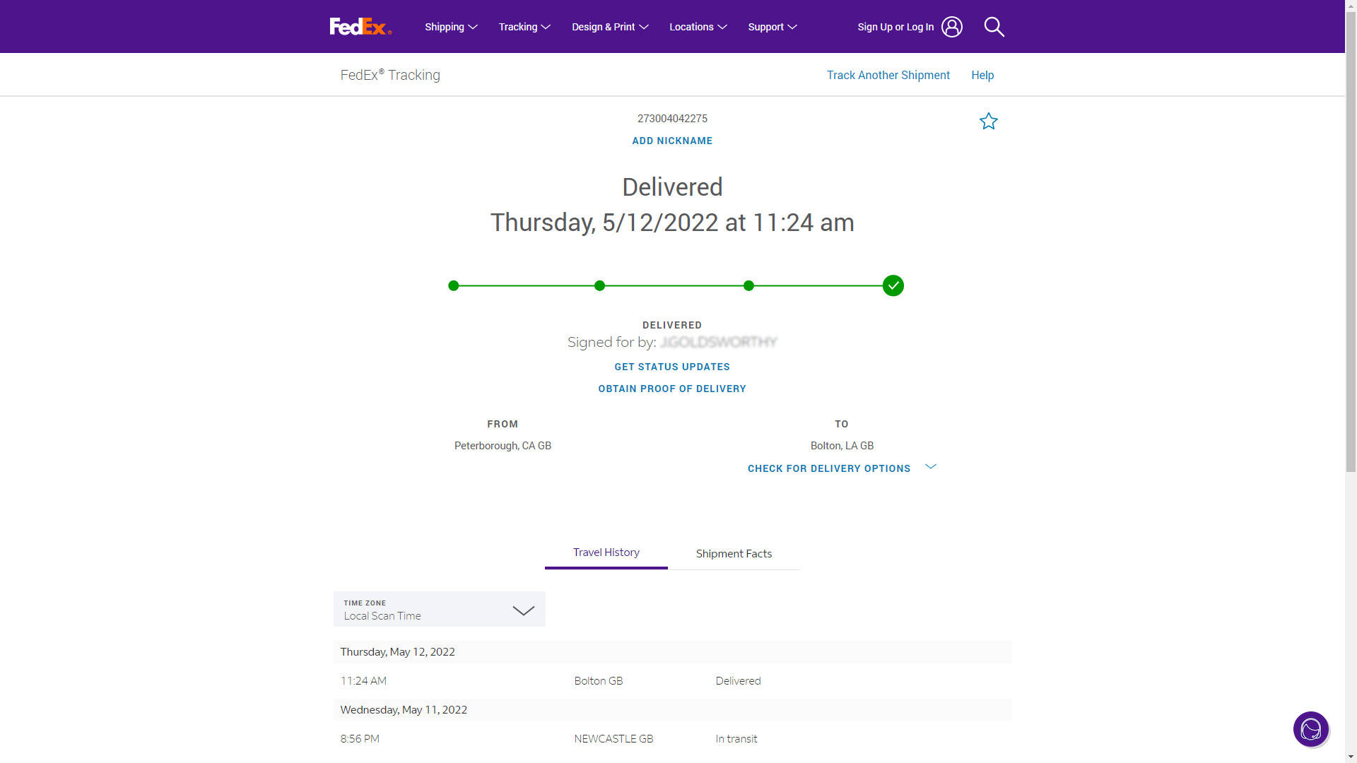 Fedex Tracking Delivered Background