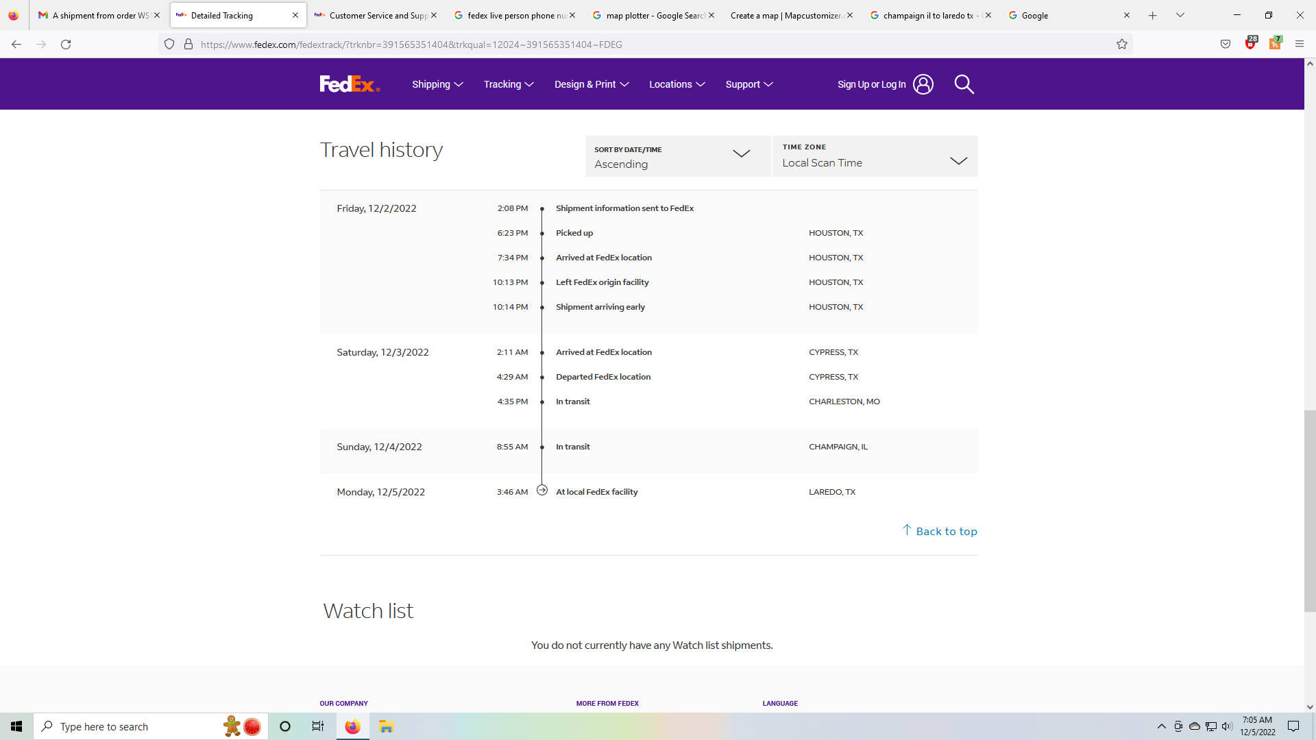 Fedex Tracking Form Travel History Background