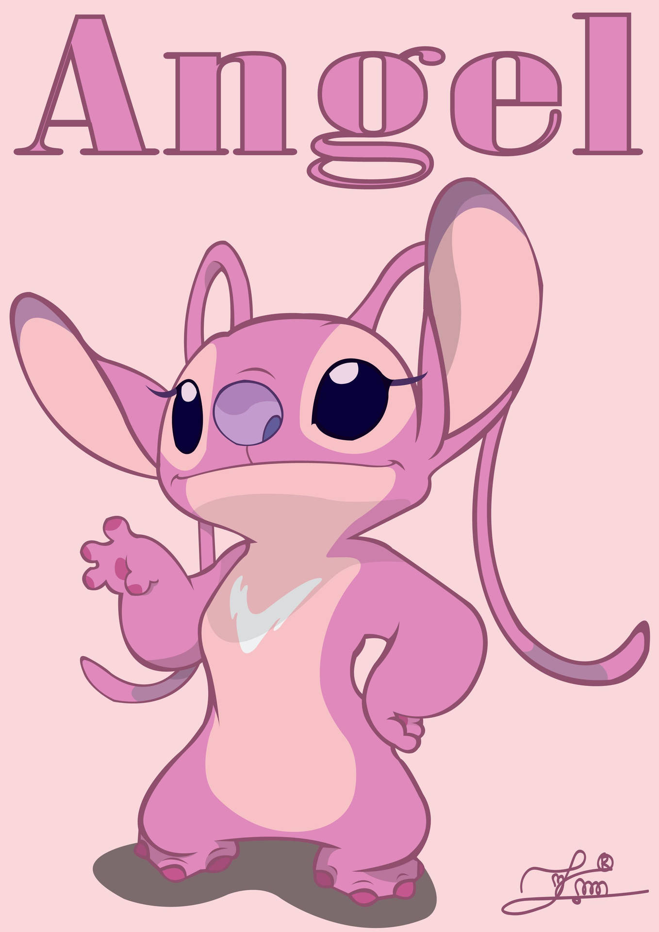 Feel Bold, Beautiful And Confident In Pink Stitch's Stylish Apparel Background