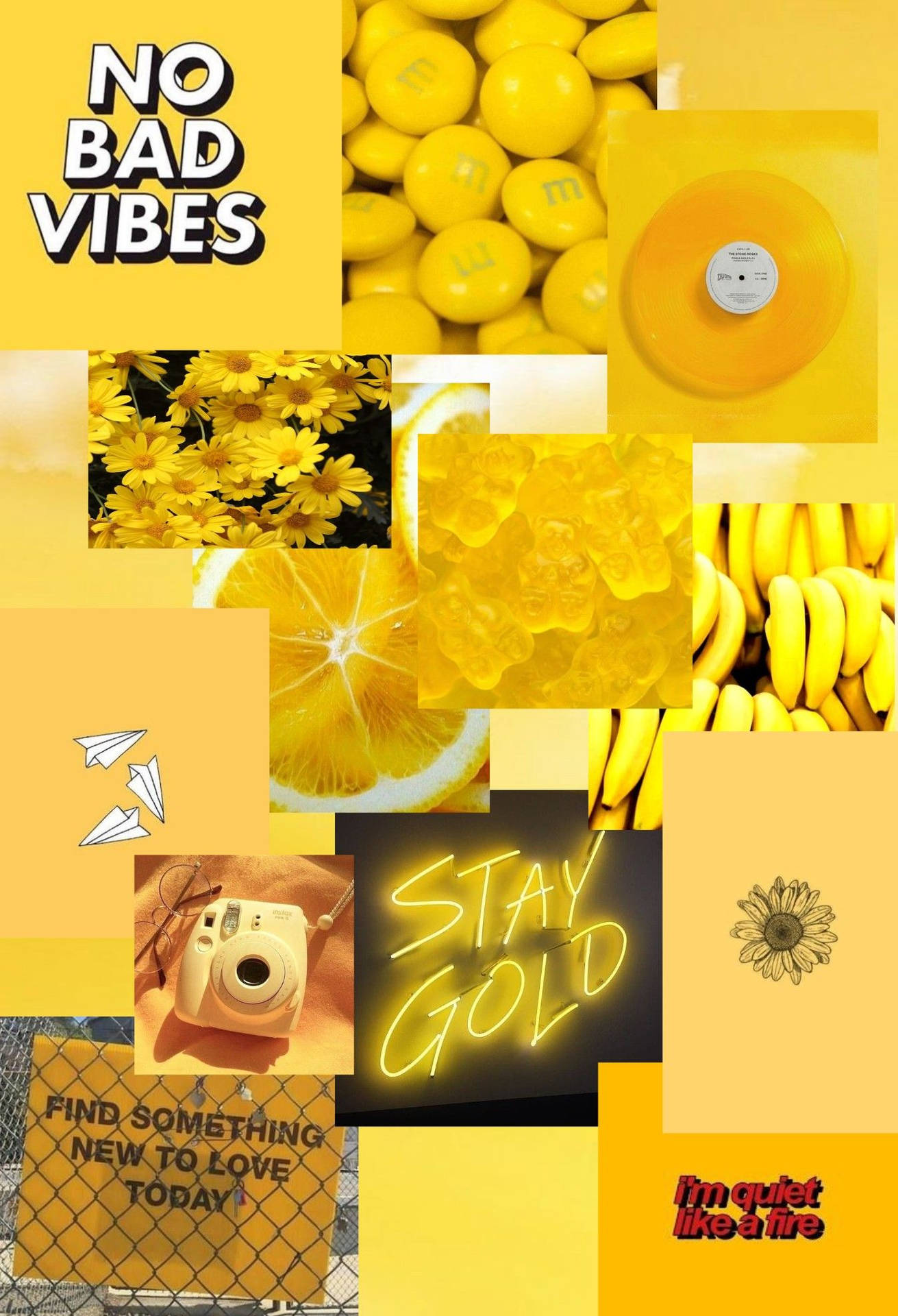 Feel Good Aesthetic Vibes Yellow Background