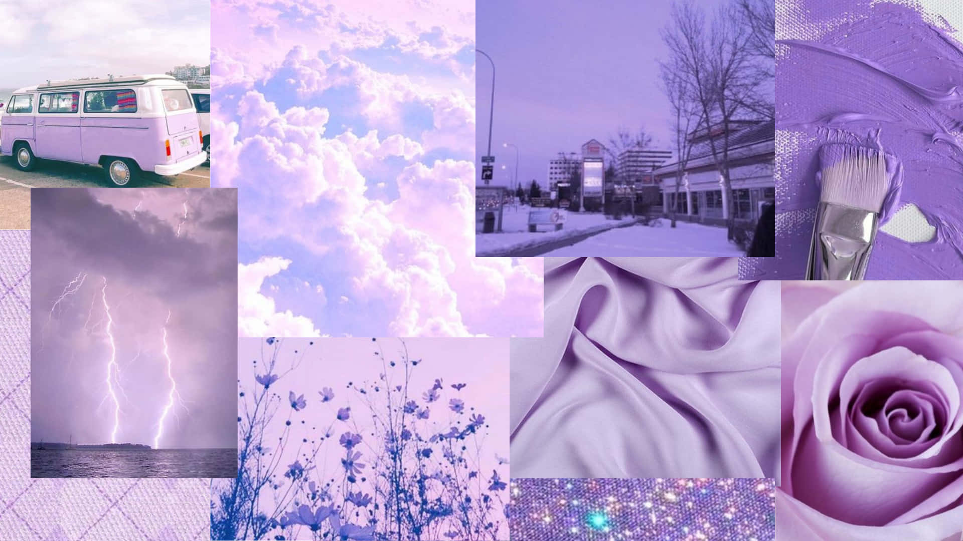 Feel Infinitely Inspired With This Beautiful Lavender Aesthetic Laptop Background
