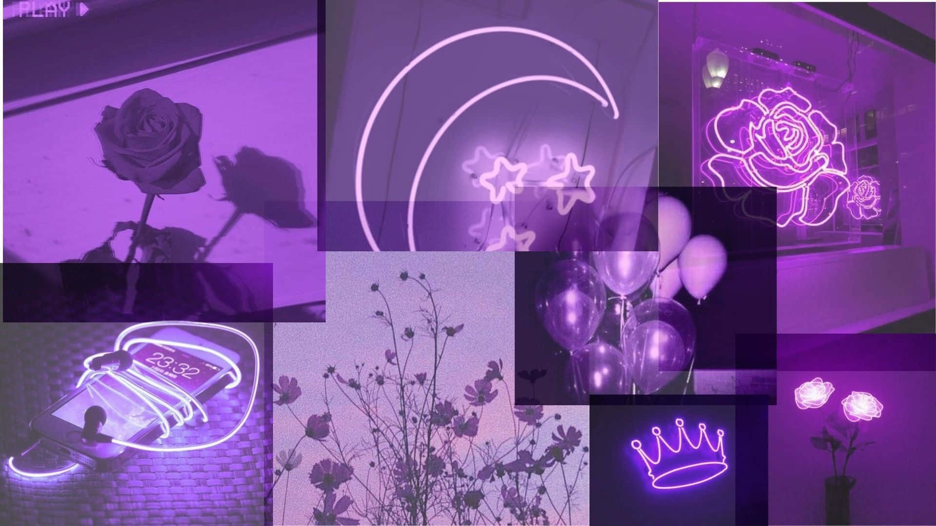 Feel Inspired And Creative With A Purple Aesthetics Computer. Background