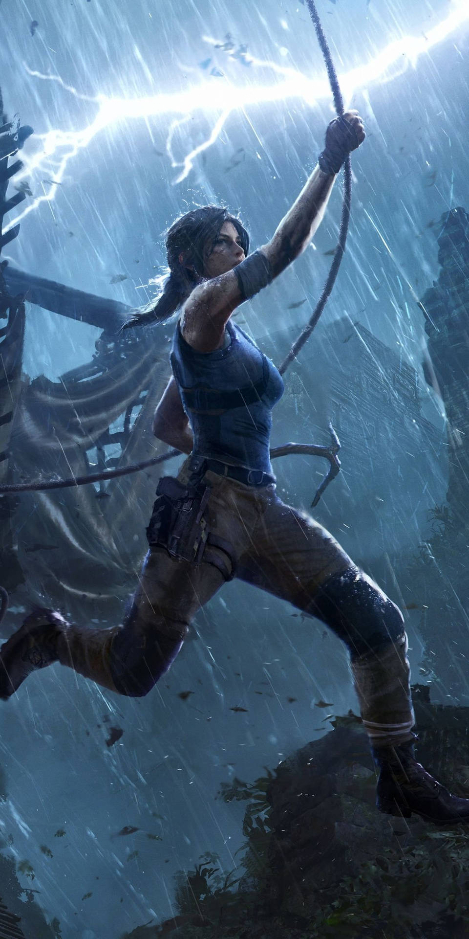 Feel Like A Tomb Raider Anywhere With Lara Croft's Iphone Background