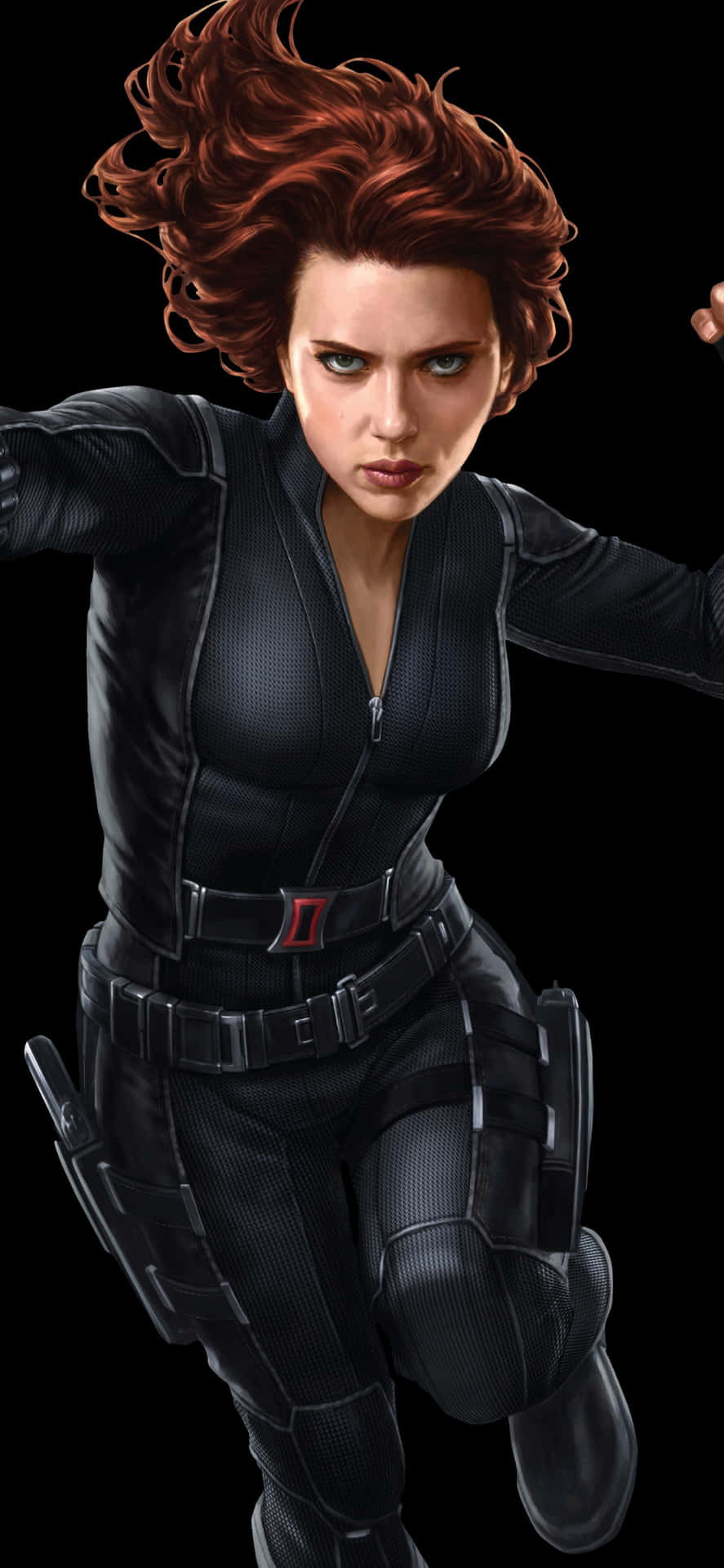 Feel Secure Anywhere With The Black Widow Iphone Background