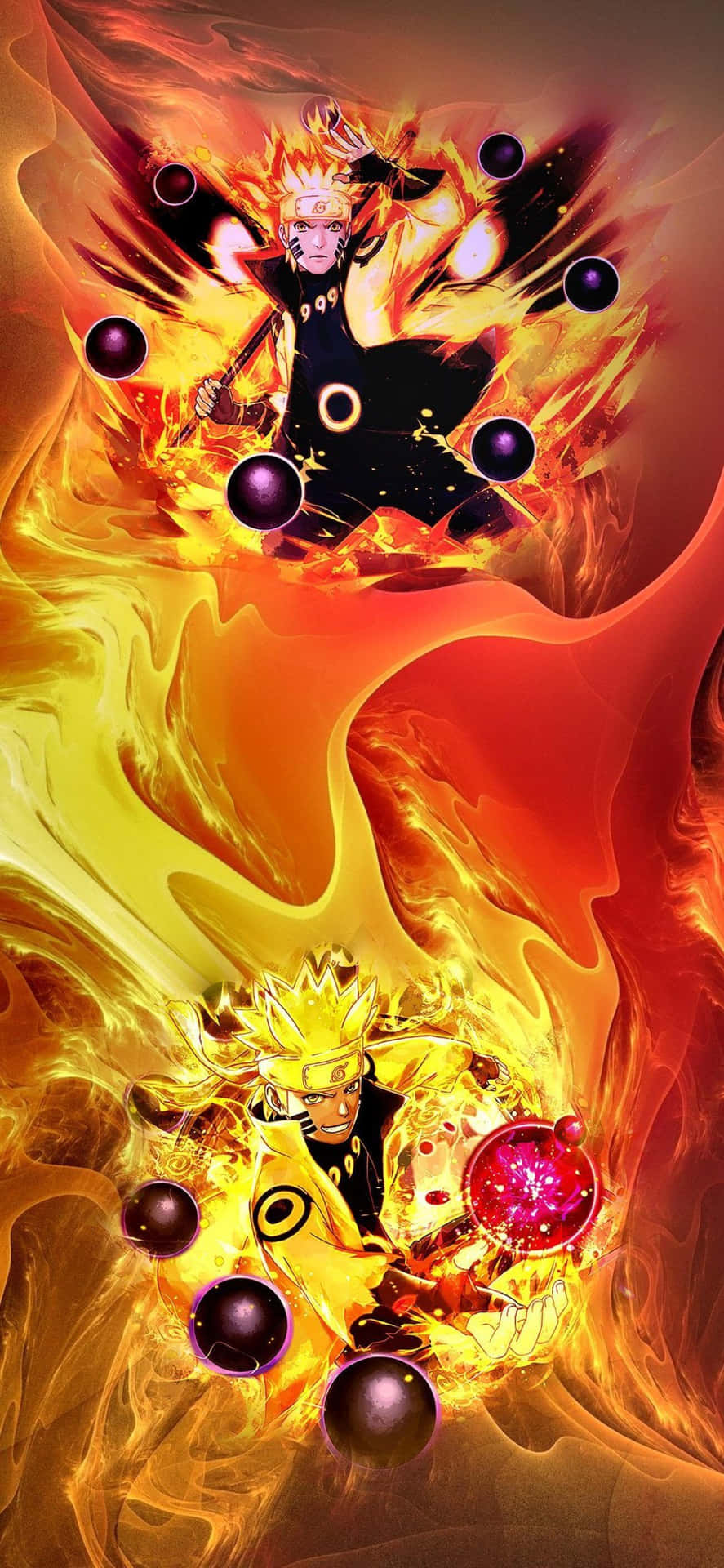 Feel The Burn – Intense Flames Of Narutio Fire Background