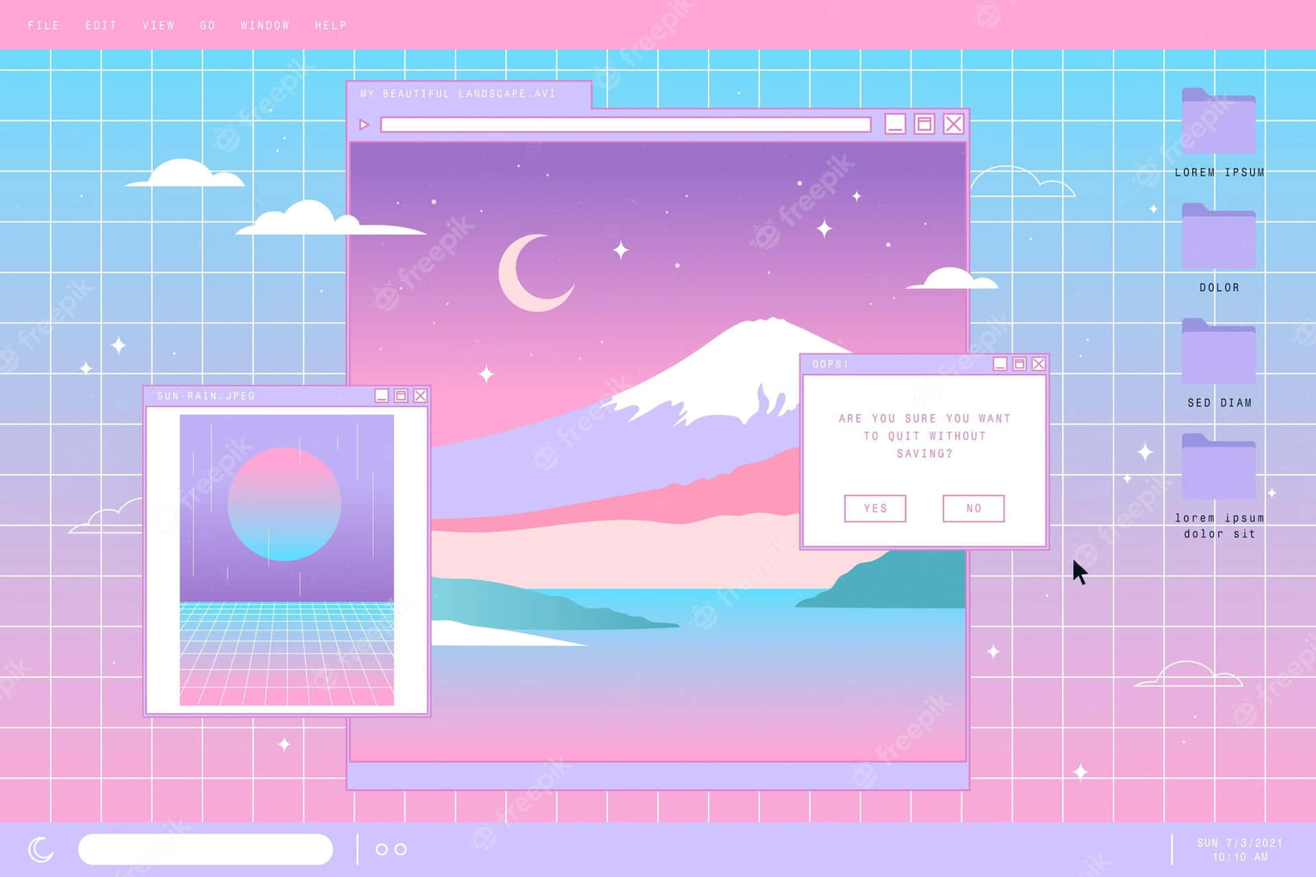 Feel The Dreamy Nostalgia Of A Vapowave Lifestyle Background