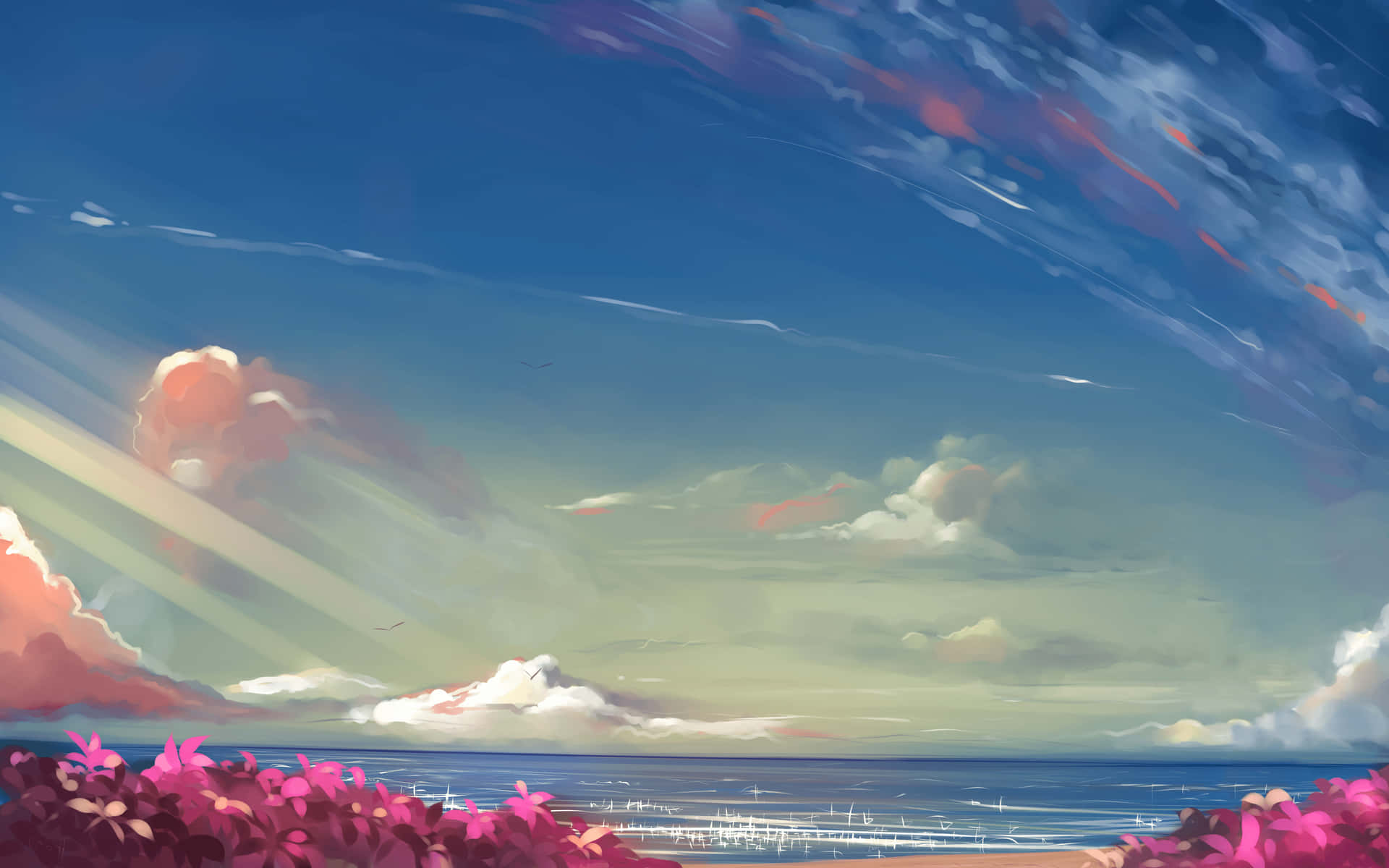 Feel The Freedom Of Endless Possibilities In Anime Sky Background