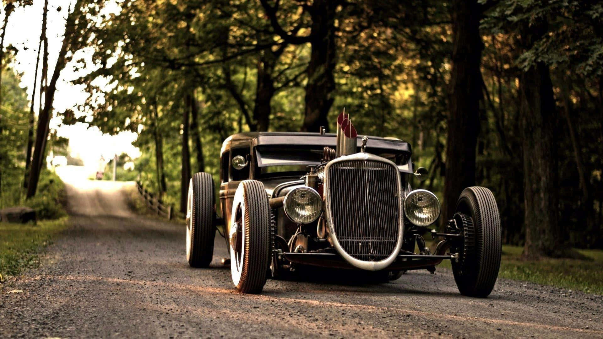 Feel The Freedom With This Classic Hot Rod Background