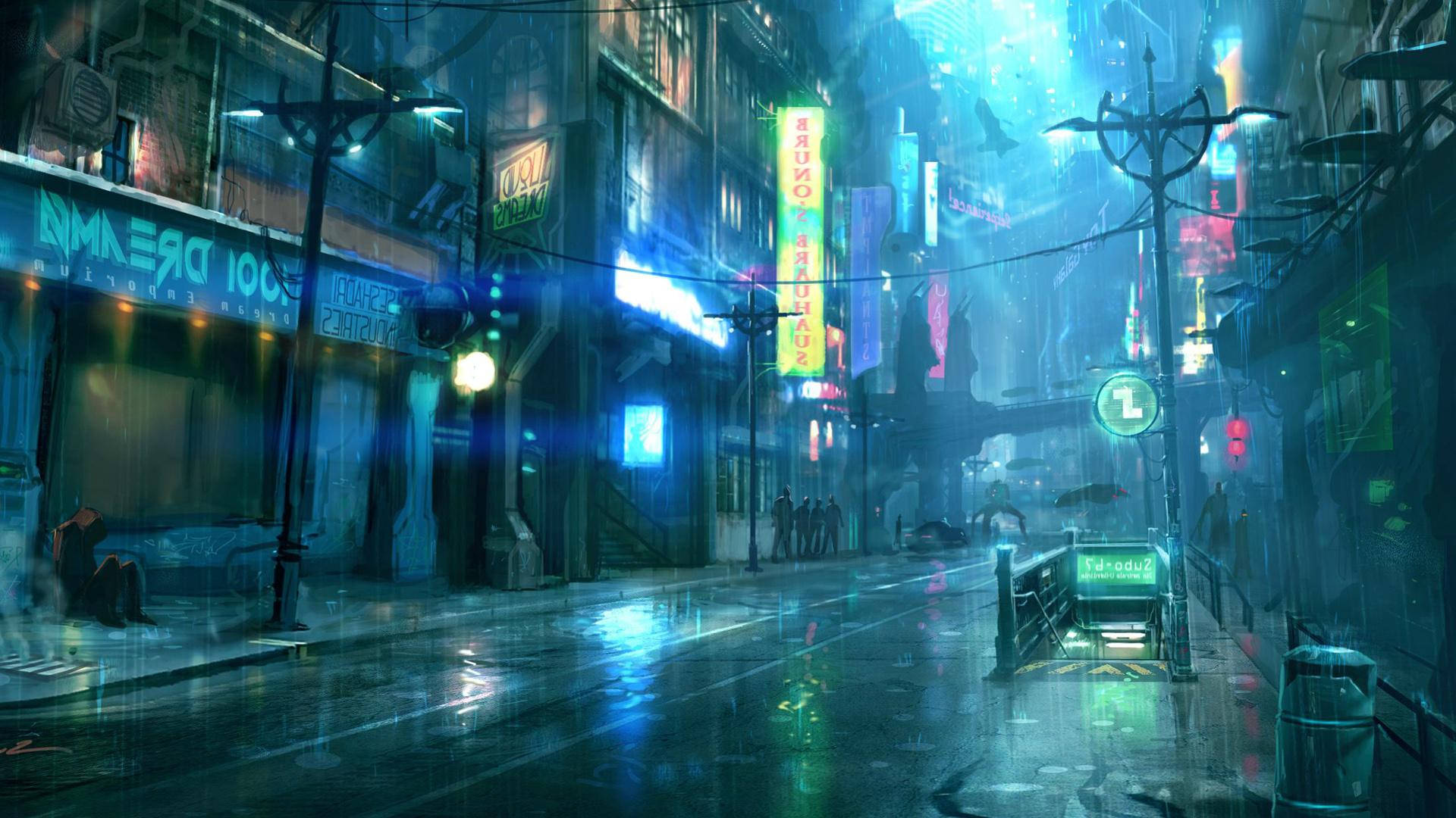 Feel The Future With Cyberpunk In 1920x1080 Background