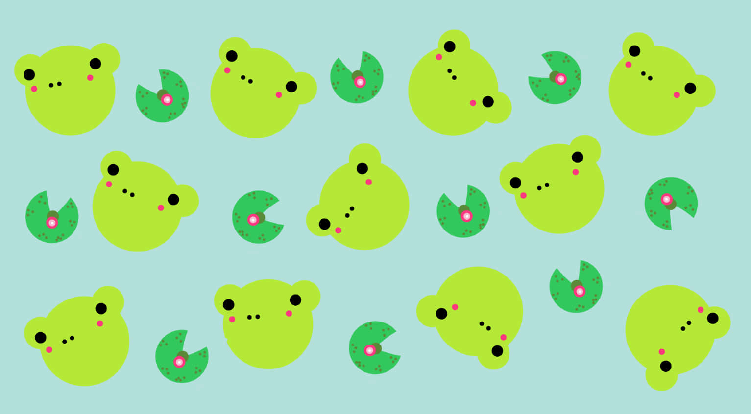 Feel The Kawaii Vibes With This Cute Green Character! Background