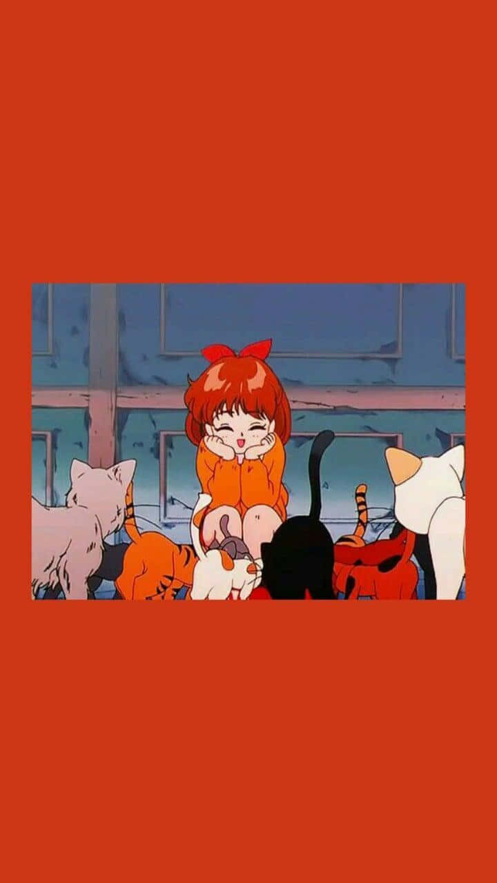 Feel The Passion Of Red Anime Aesthetic Background