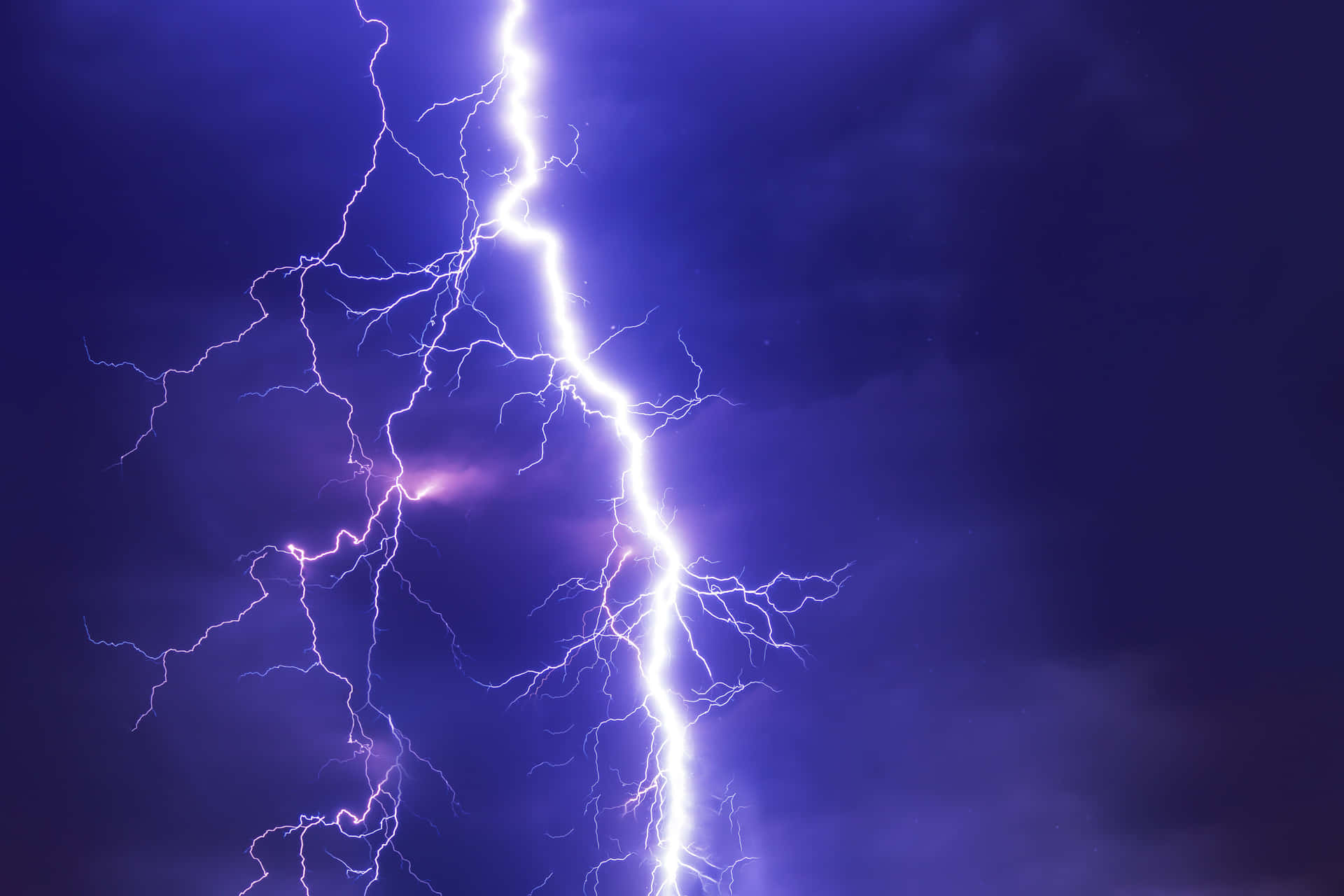 Feel The Power Of Blue Lightning Bolts Background
