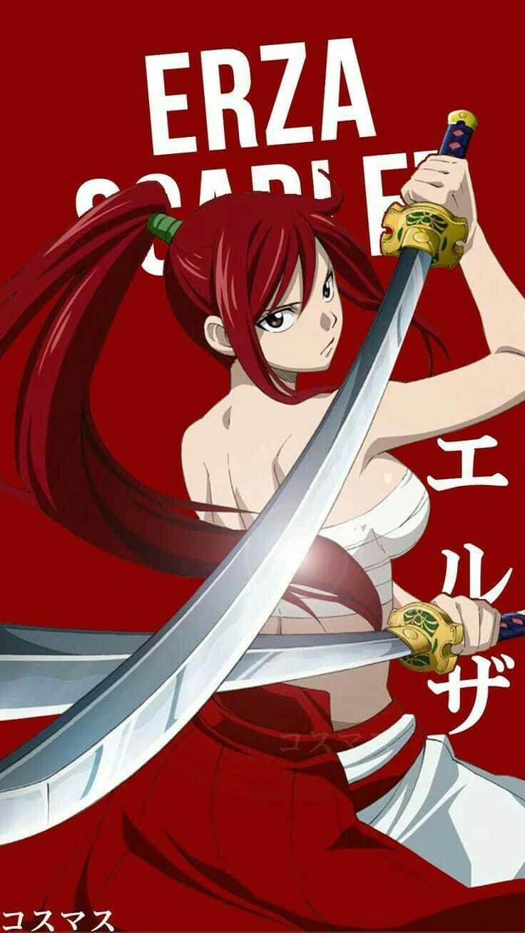 Feel The Power Of Erza Scarlet Background