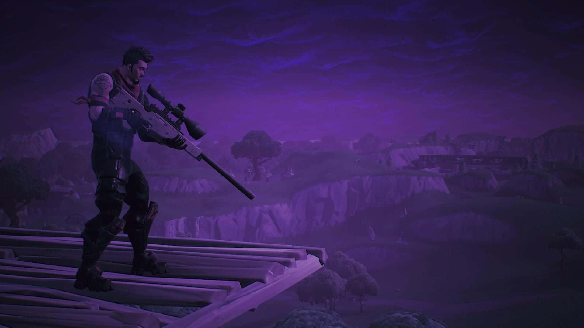 Feel The Power Of Purple In Fortnite Background
