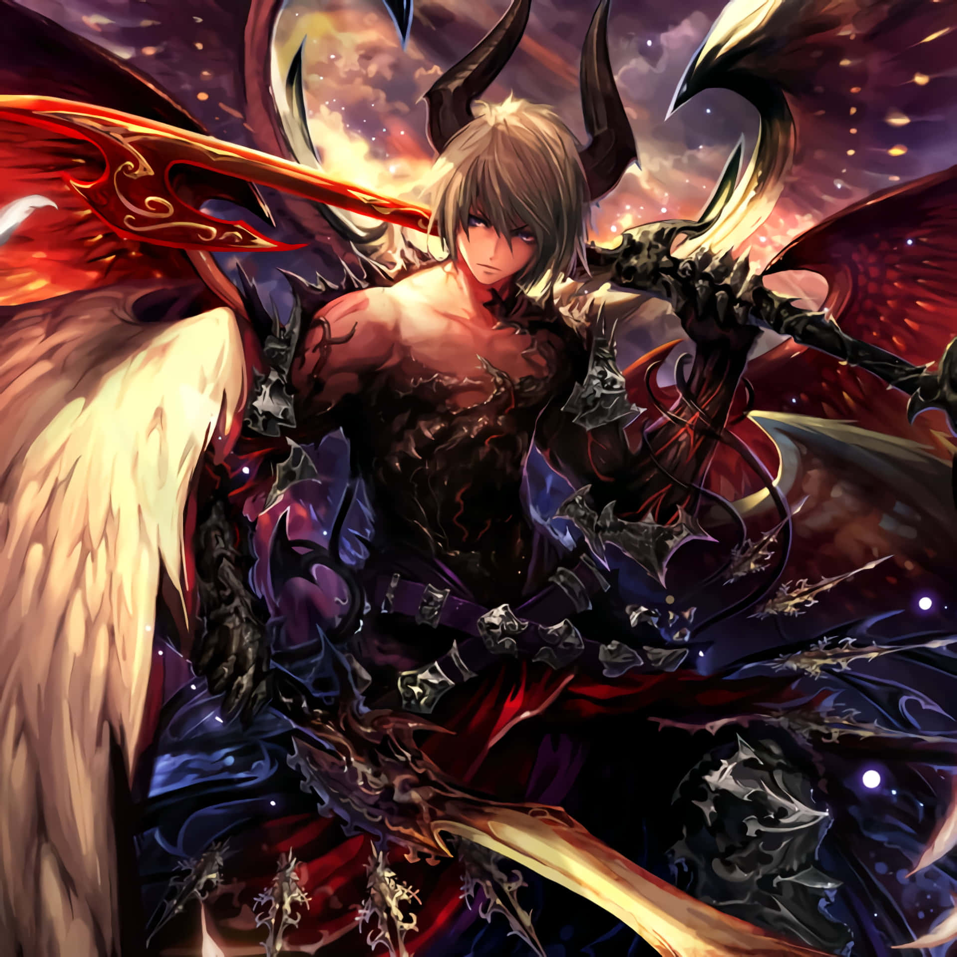 - Feel The Power Of Rebellion With Lucifer Wings Background