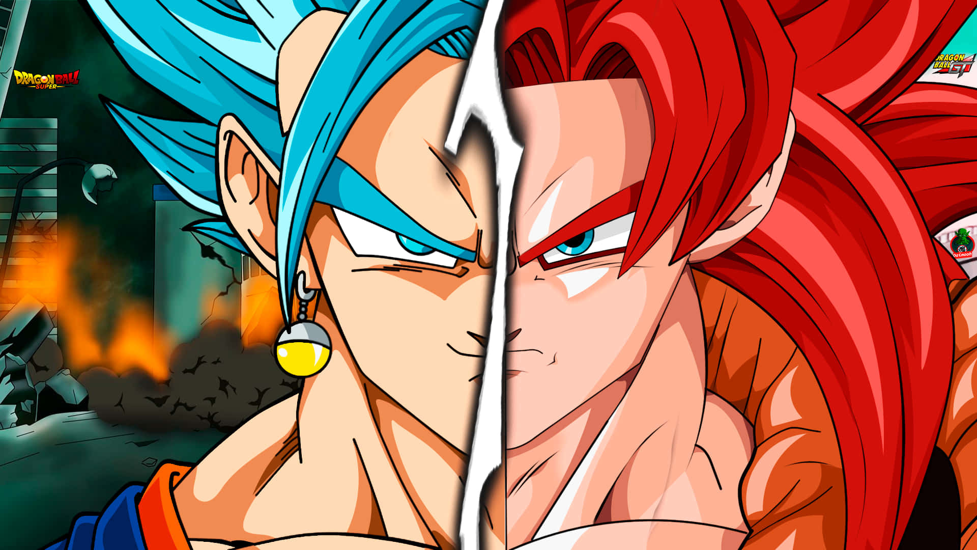 Feel The Power Of The Combined Strength Of Gogeta And Vegito Background