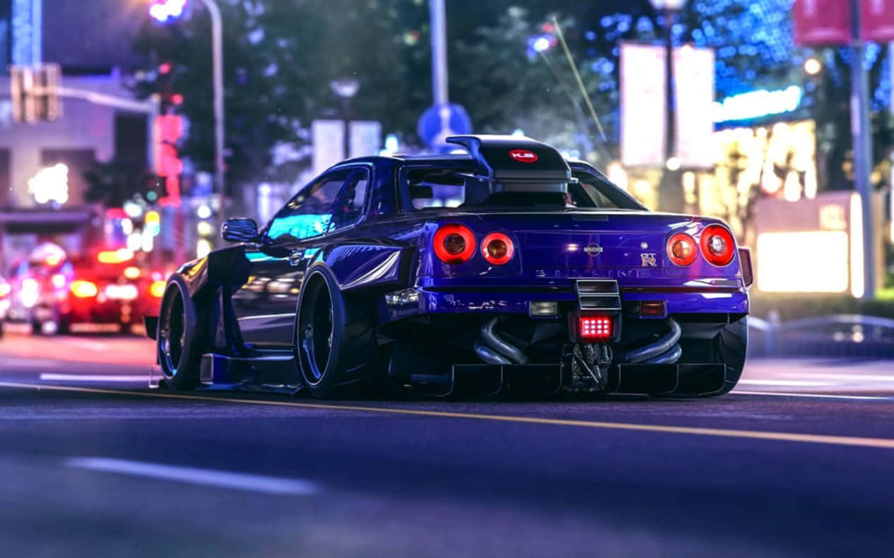 Feel The Power Of The Cool Nissan Skyline Background