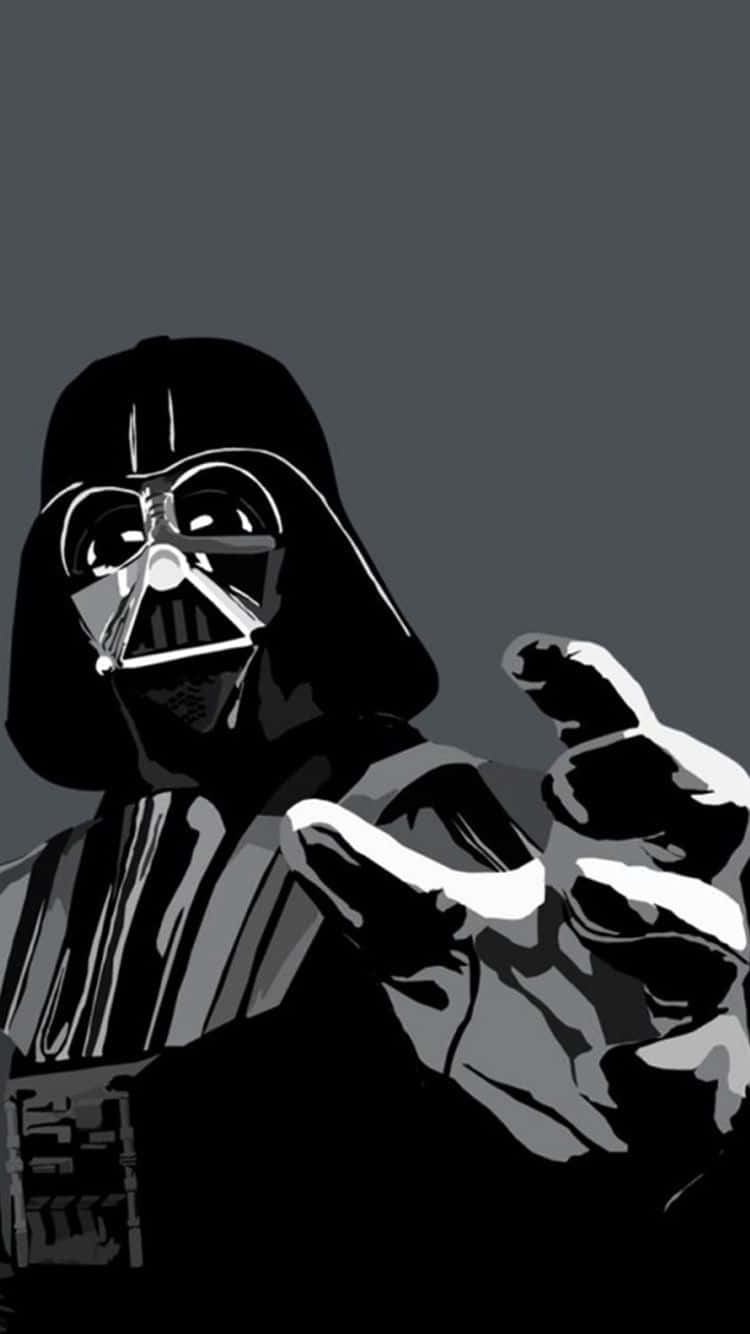 “feel The Power Of The Dark Side With A Darth Vader Iphone” Background
