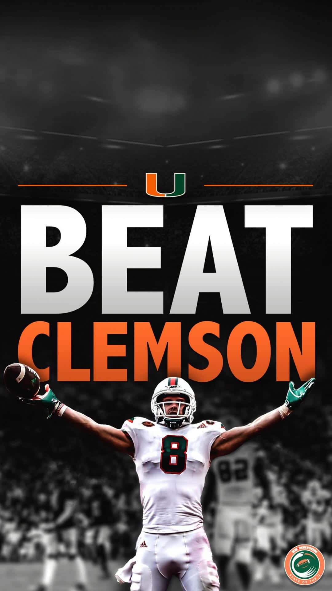 Feel The Power Of The Miami Hurricanes Background