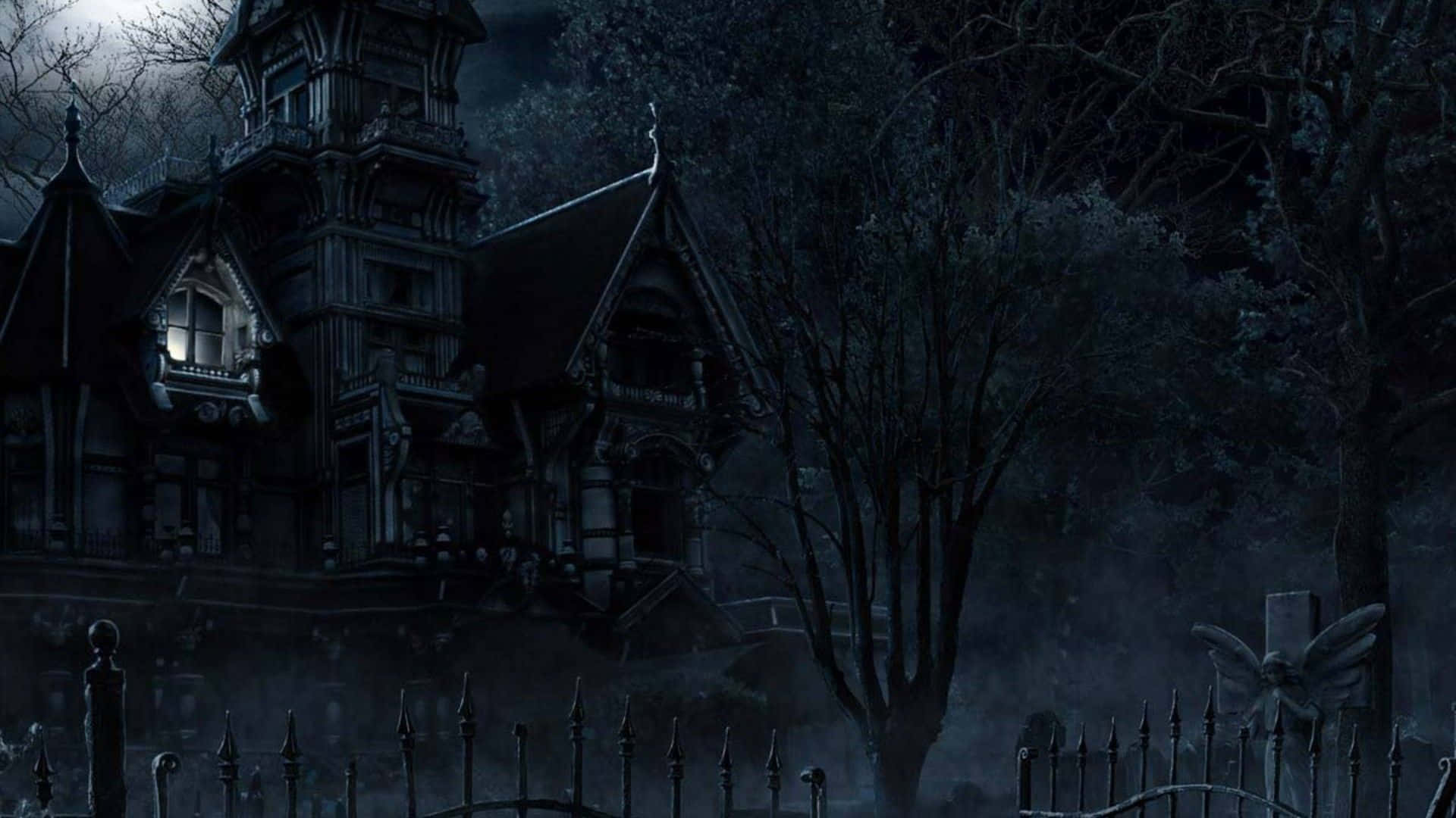 Feel The Spooky Vibes Of Halloween With This Ghoulish Desktop Wallpaper Background