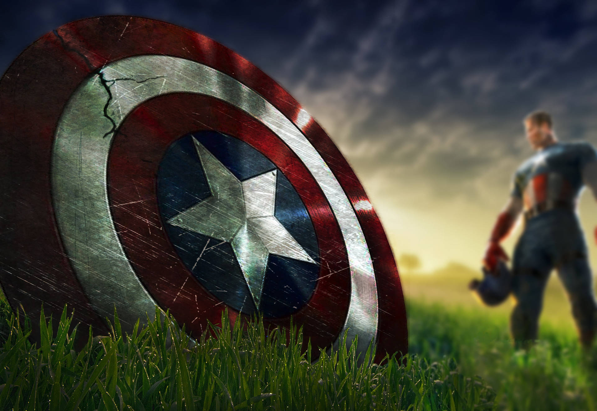 Feel The Strength Of America With Marvel's Captain America! Background