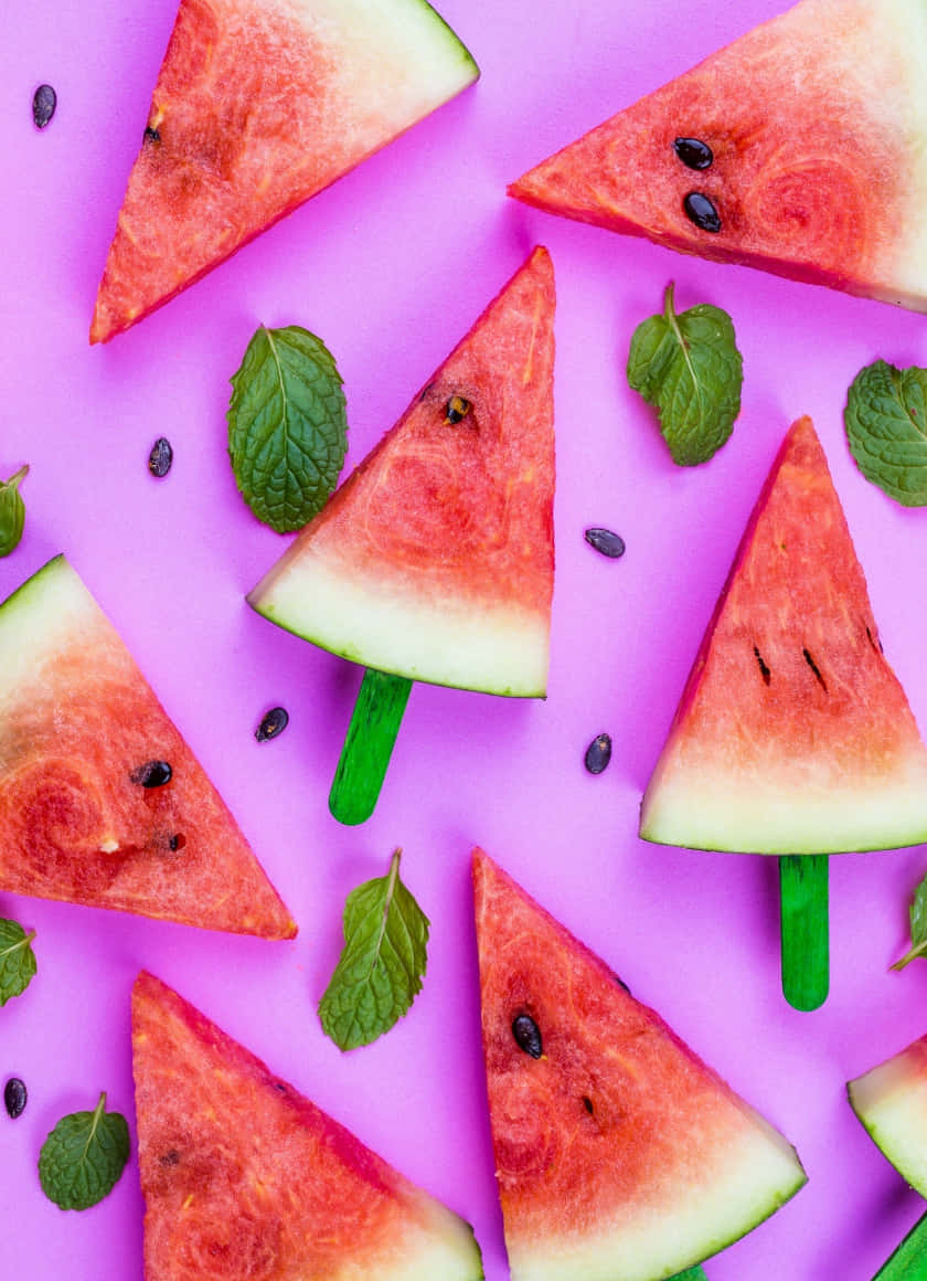 Feel The Summer Vibes Of A Watermelon Iphone Background