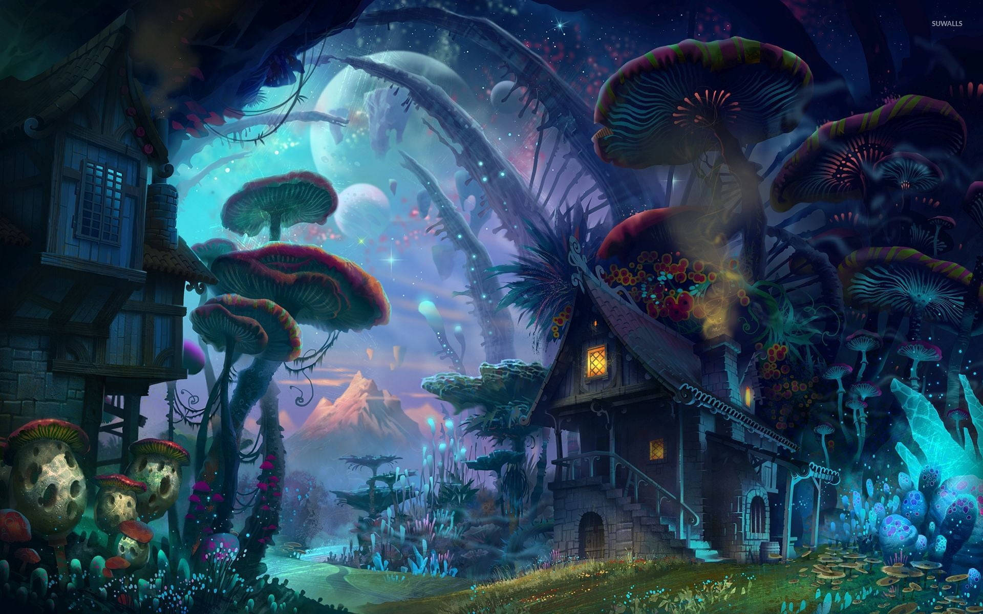 Feel The Trippy Vibes As You Explore The World Of Psychedelic Mushroom Background