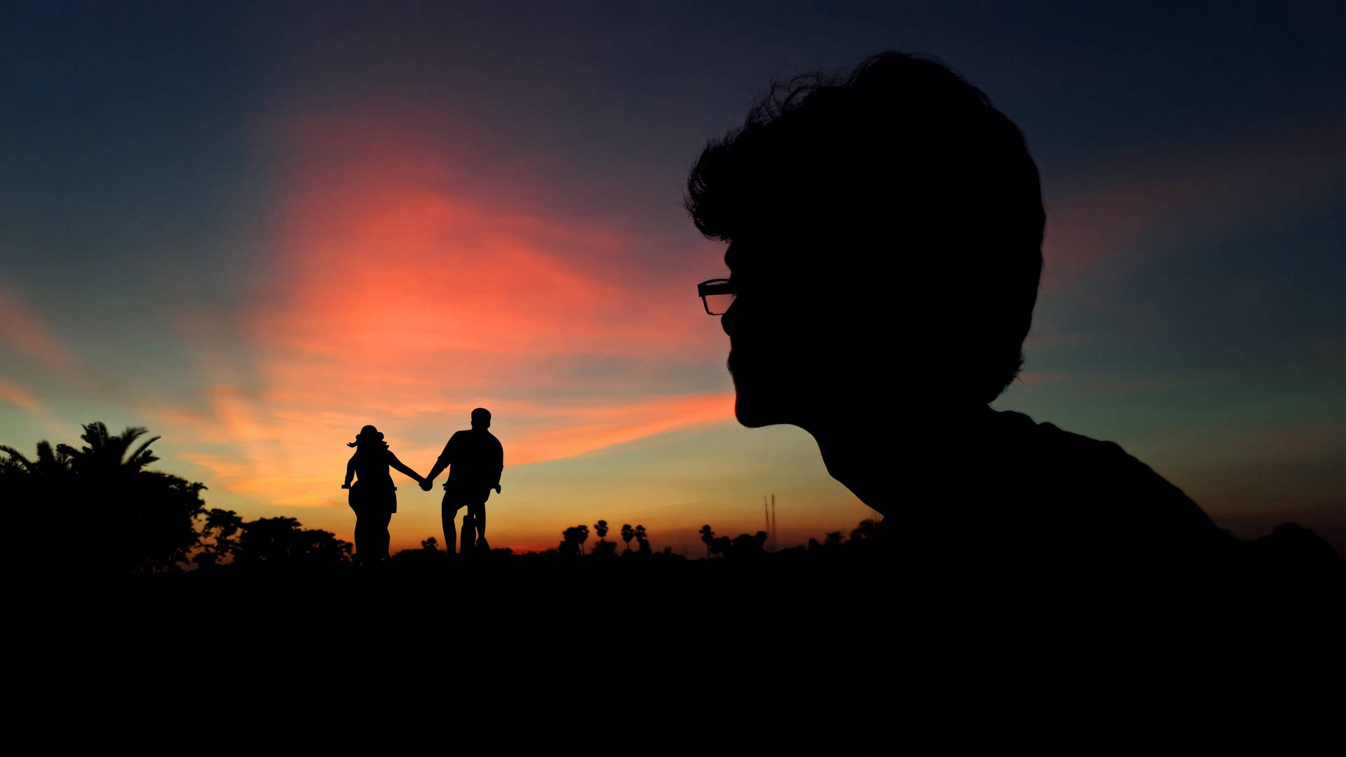 Feeling Alone While Watching Couple Background