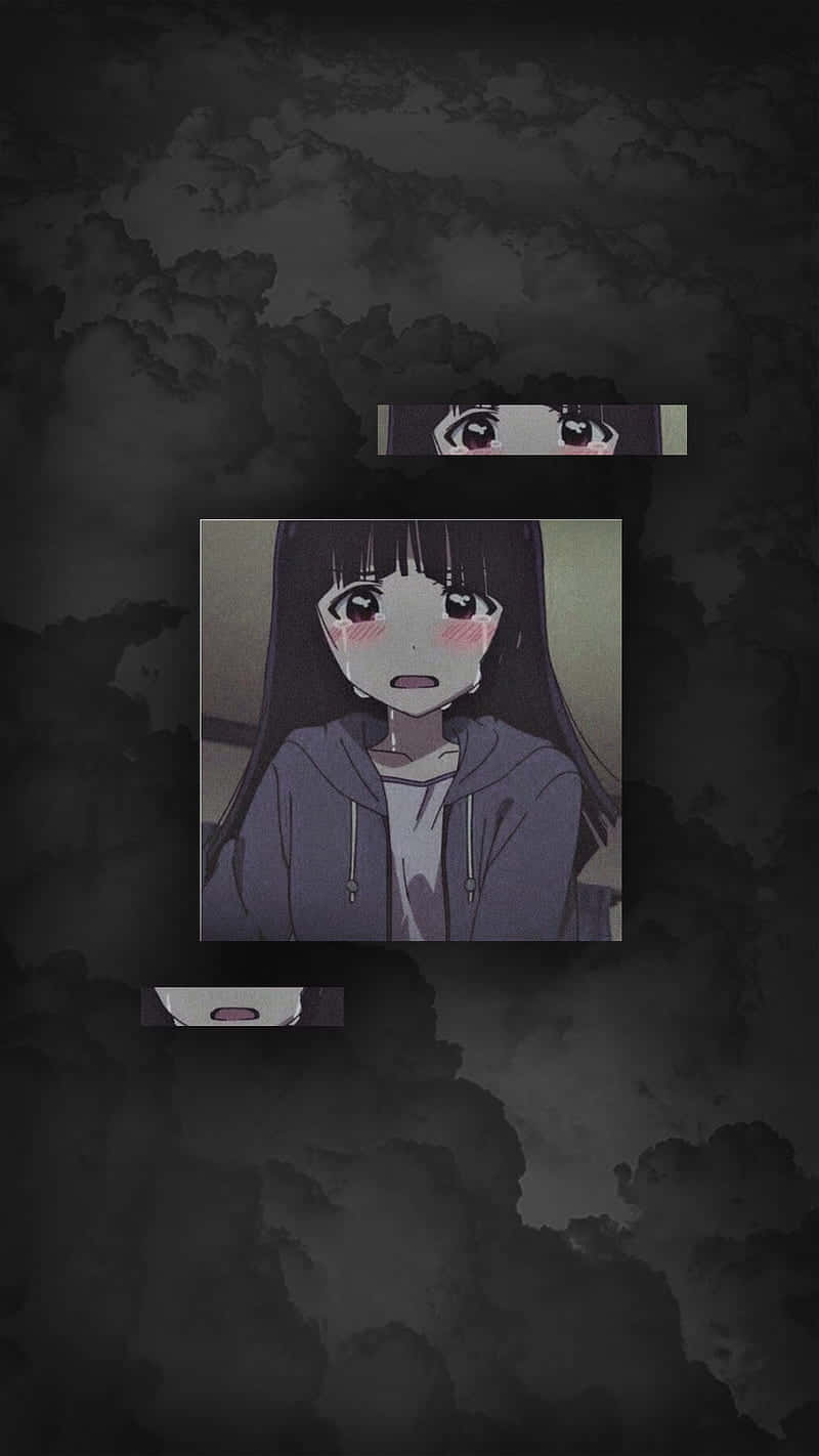 Feeling Sad Can Be Overwhelming - Find Therapeutic Relief With Heartbreak Anime Background