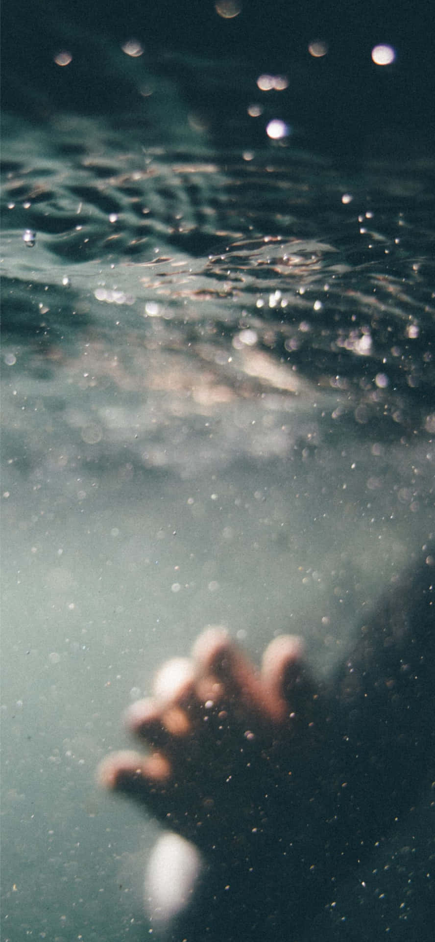 Feeling The Blues - A Sad Mood Reflected On An Aged Phone. Background