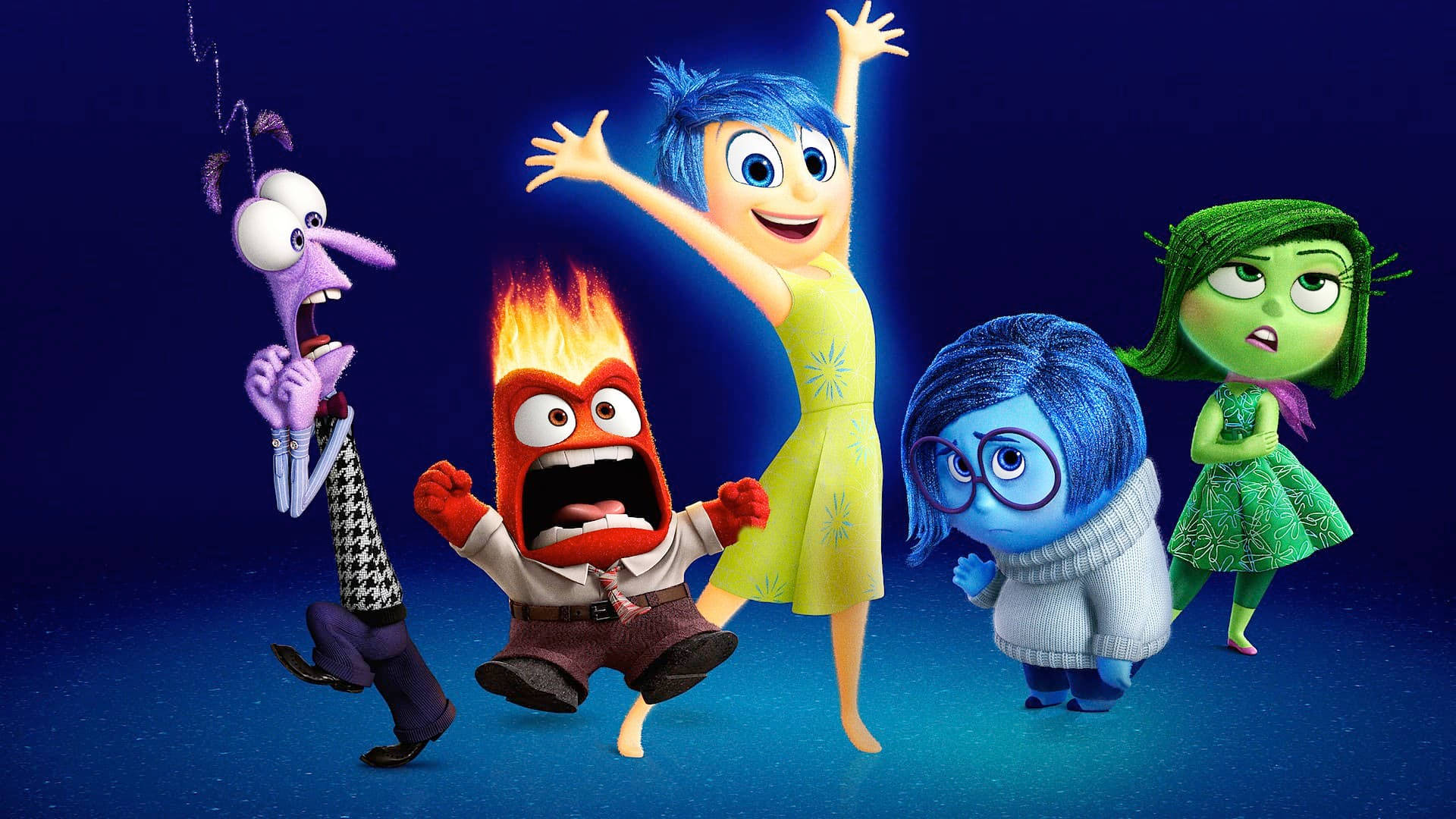 Feelings Take Over Riley, As Her Five Emotions Come To Life In Pixar's Inside Out. Background