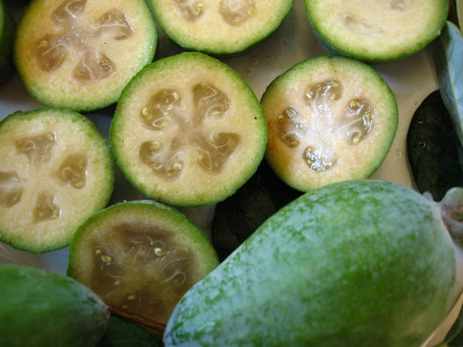 Feijoa Sliced Into Pieces