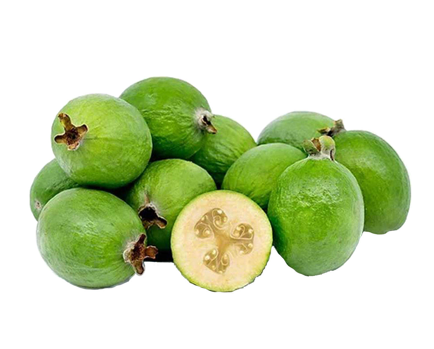 Feijoas In Group Background