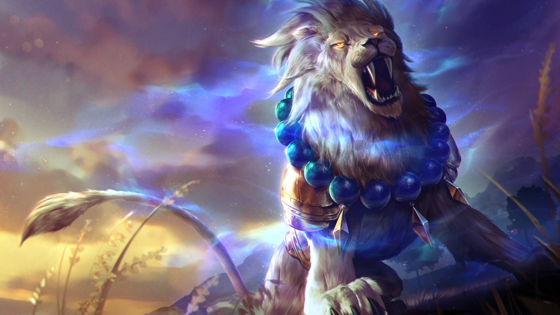 Feisty Leo Lion Background