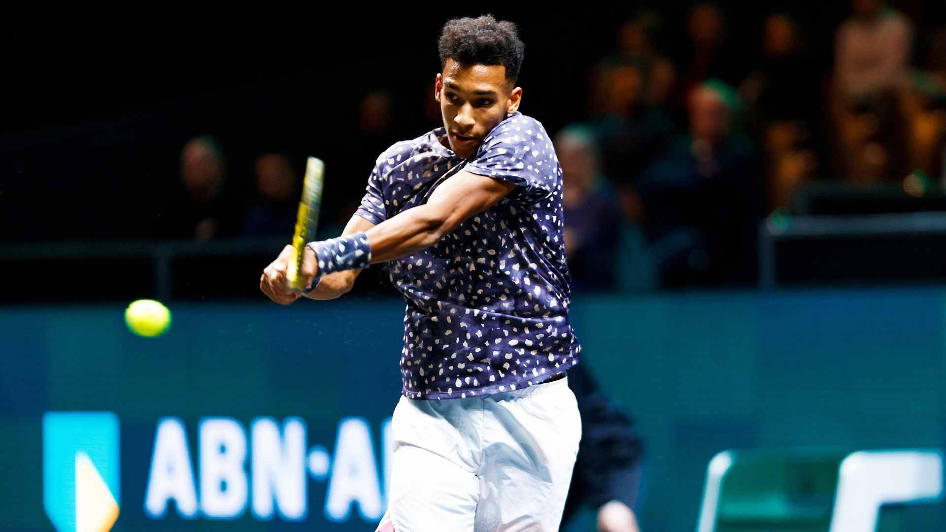 Felix Auger Aliassime Double-handed Stroke Background