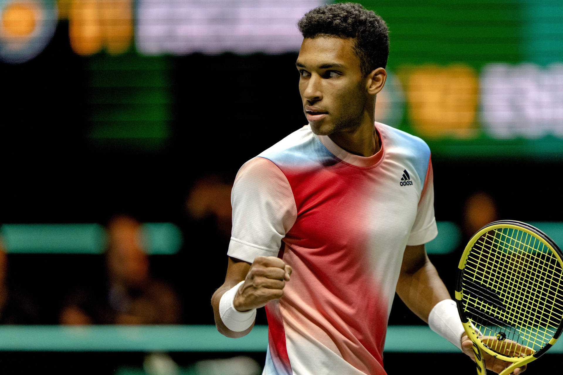 Felix Auger Aliassime Small Fist Pump Background