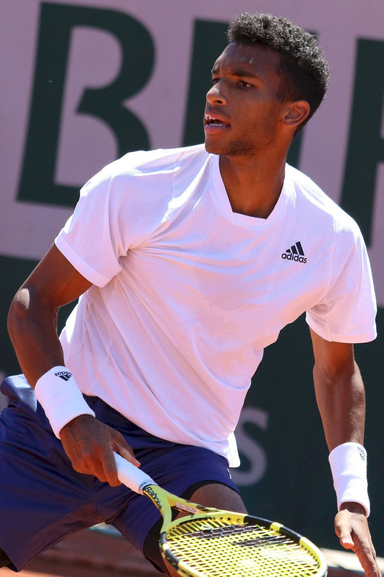 Felix Auger Aliassime White Adidas Shirt Background