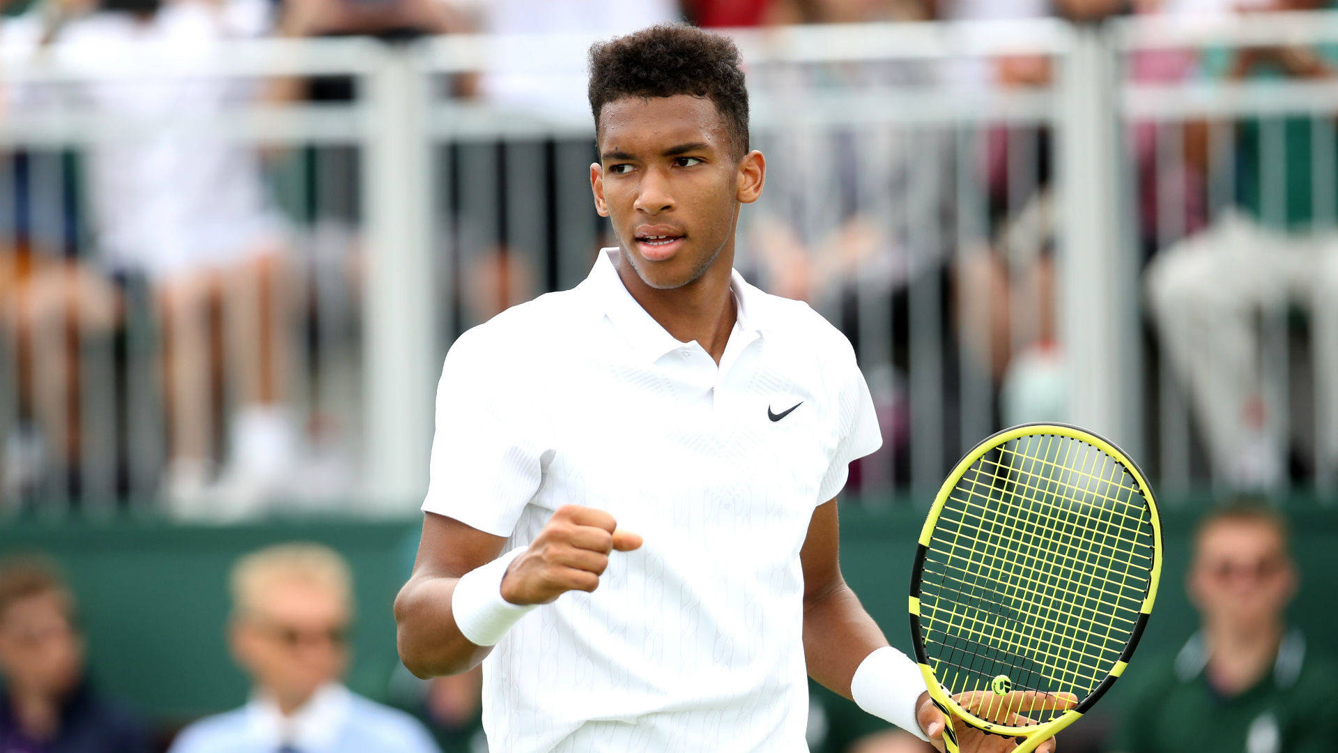 Felix Auger Aliassime White Nike Shirt Background