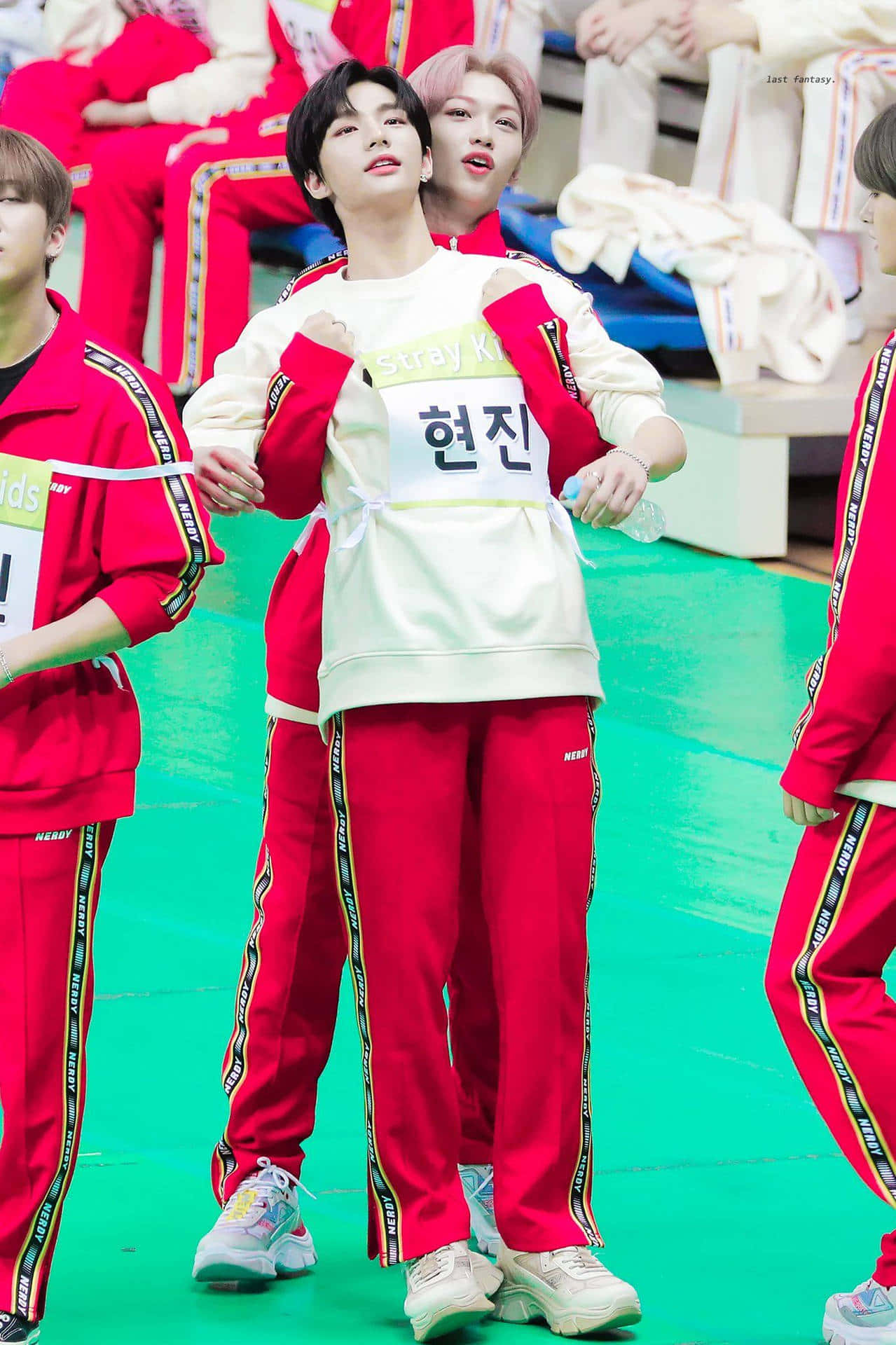 Felix From Stray Kids Radiates Confidence And Charisma Background