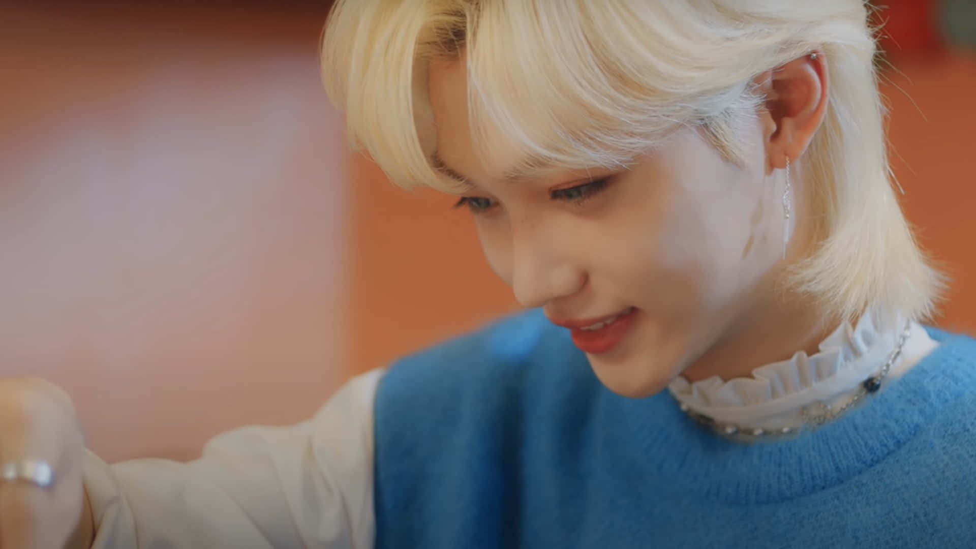Felix Of Stray Kids Looks Bold And Confident. Background