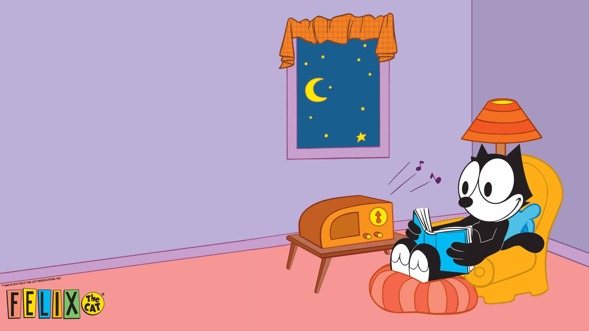 Felix The Cat In Colorful Room Background