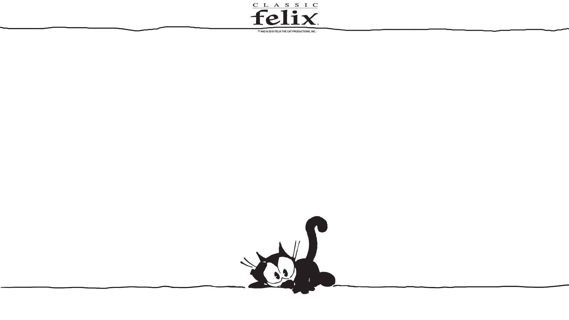 Felix The Cat Minimalist White Background