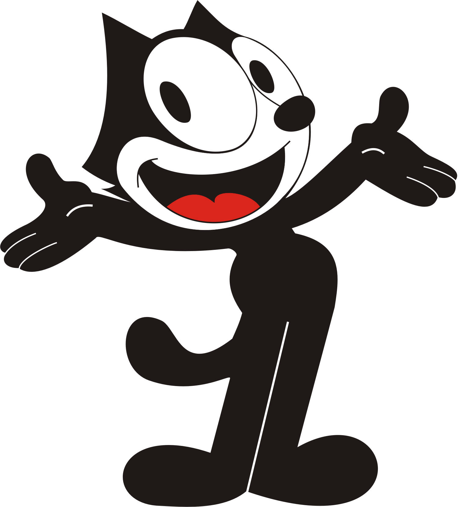 Felix The Cat Red Tongue Background