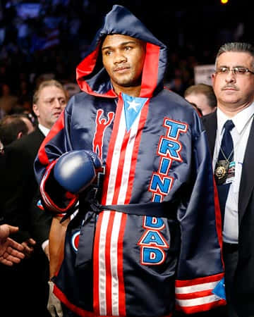 Felix Trinidad On His Dark Blue Robe