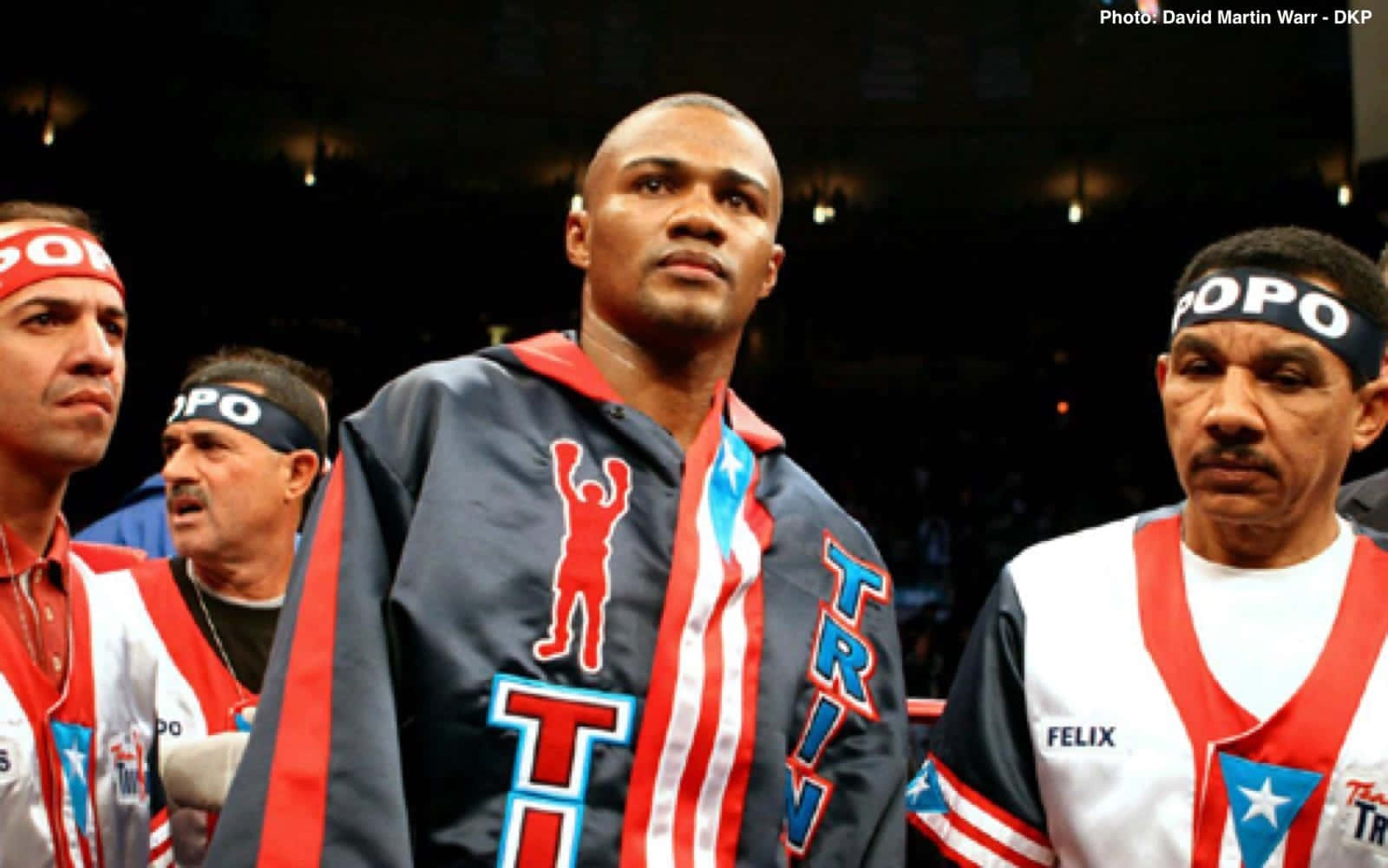 Felix Trinidad With His Supporters