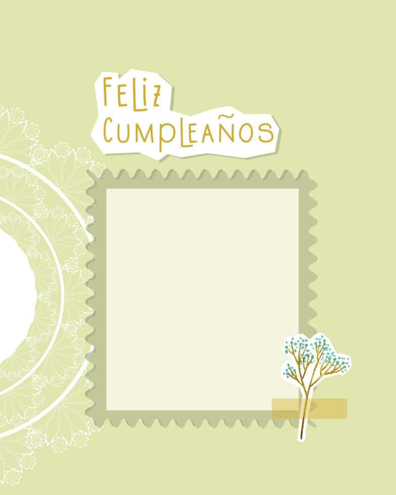Feliz Cumpleanos Greeting Card Template Background