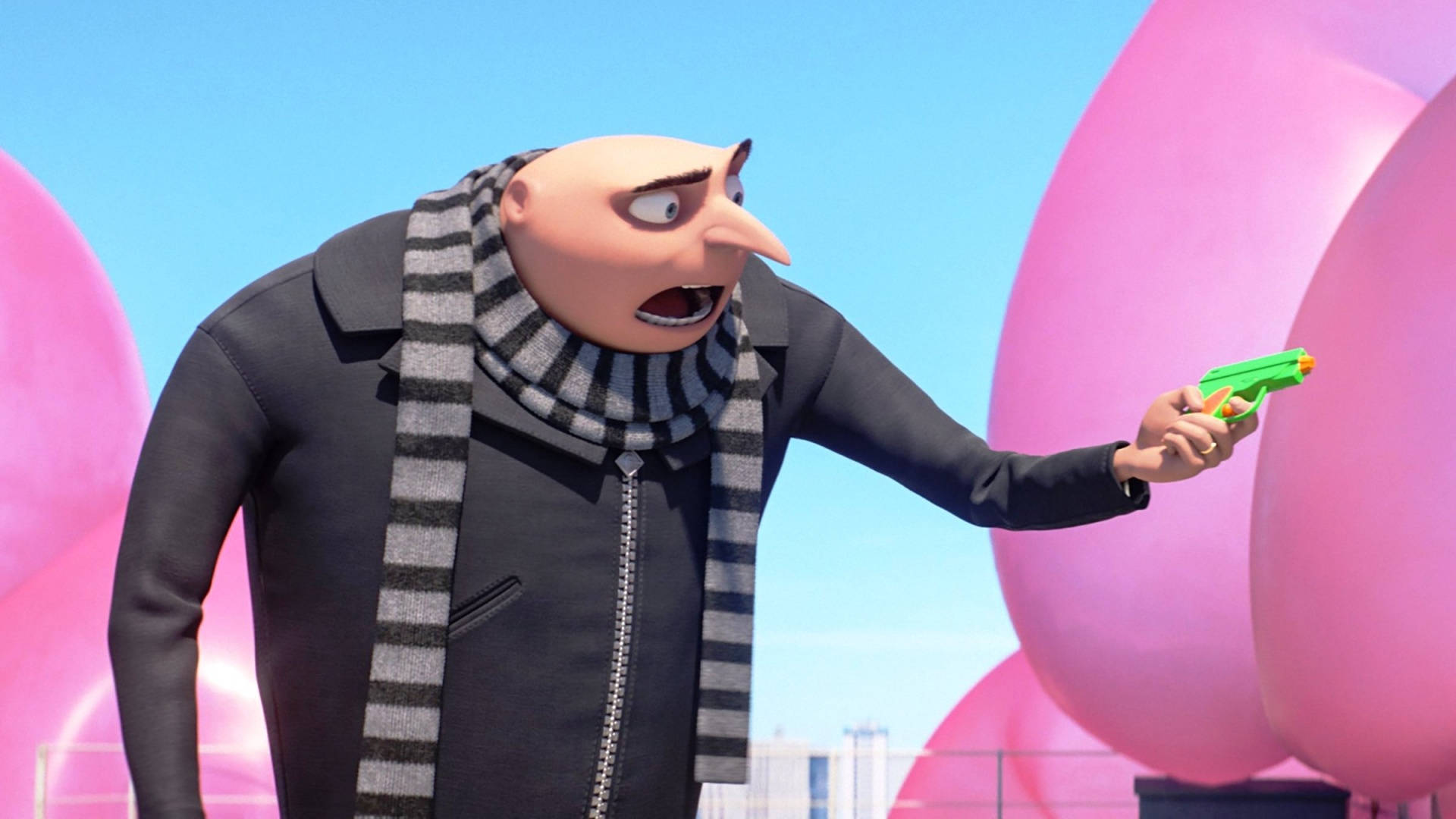 Felonious Gru Holding Toy Gun Despicable Me 3