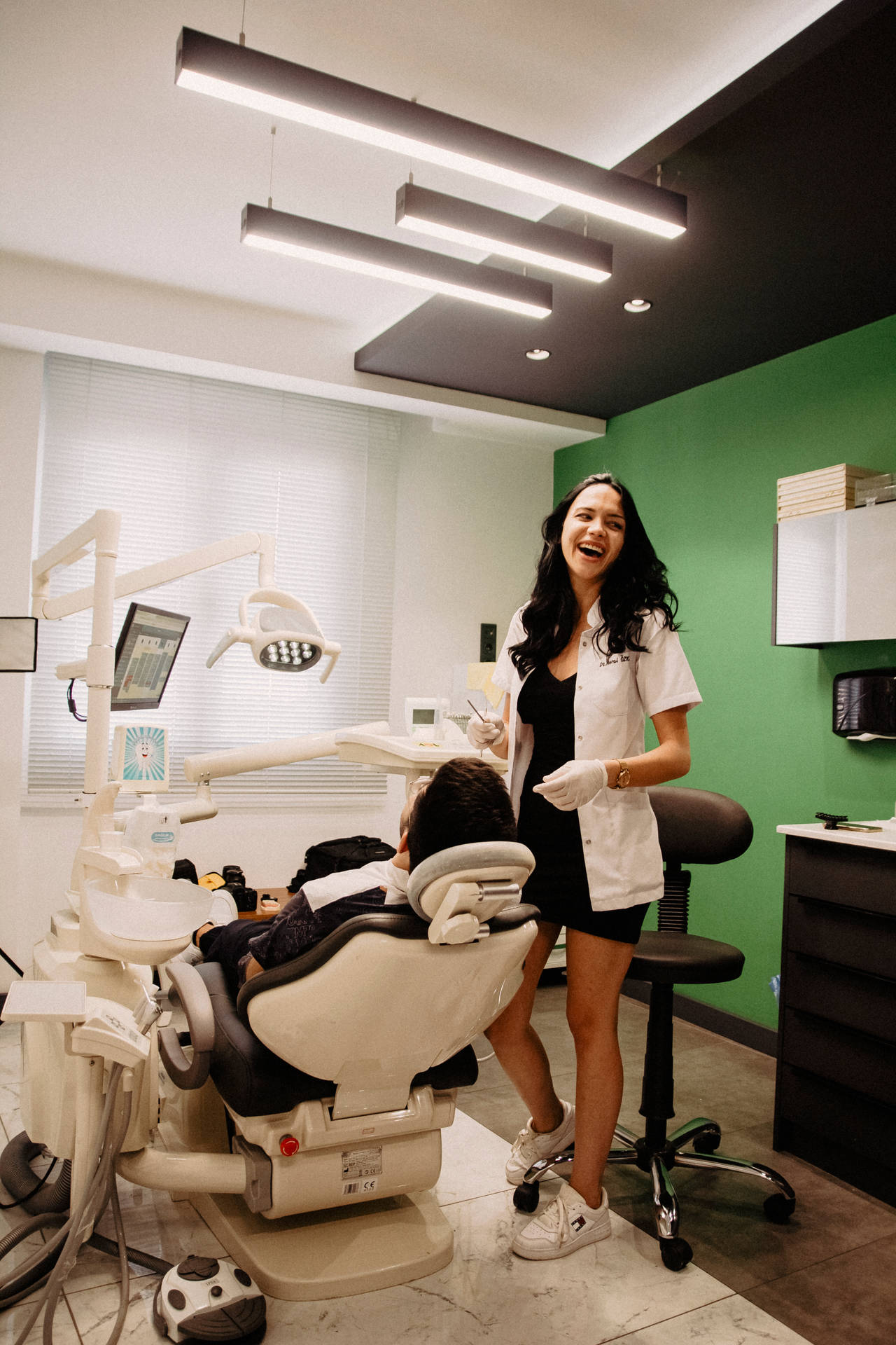 Female Dentist Smiling Dentistry Background